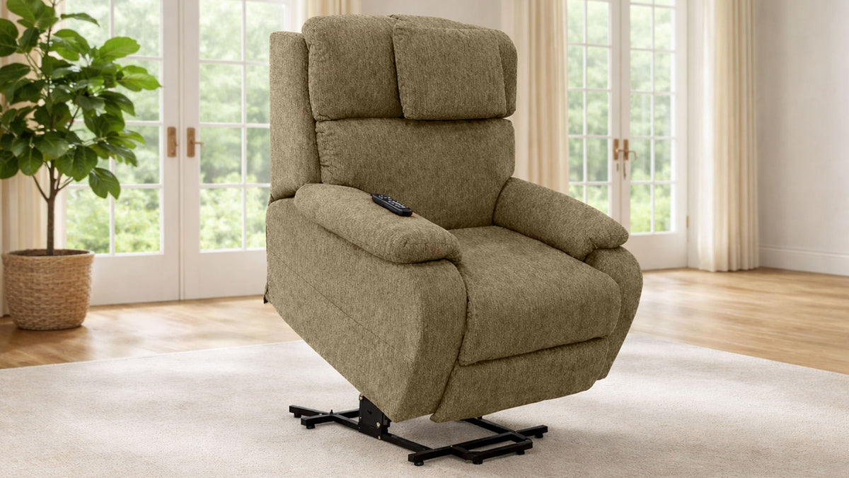 Jackson Fossil P3 Power Lift Recliner – Lay-Flat Heat & Massage Chair 400 lb Capacity | Gallery Furniture