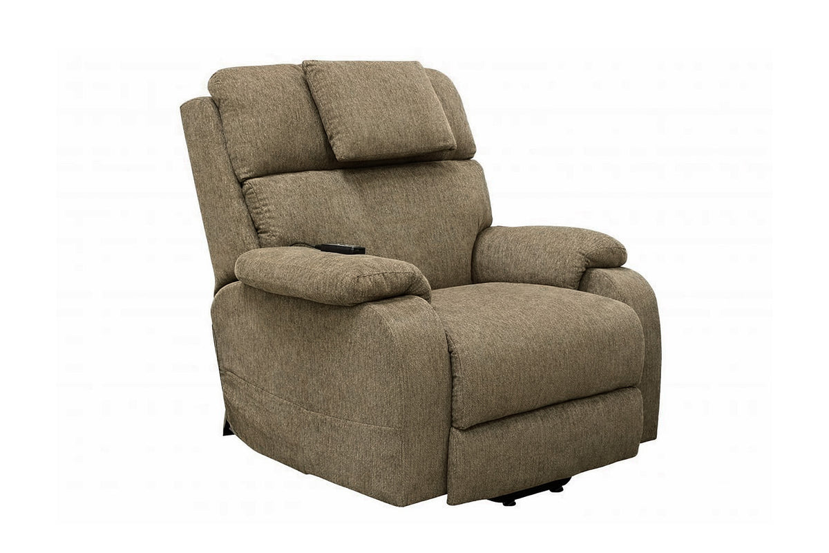 Brown recliner chair on a white background
