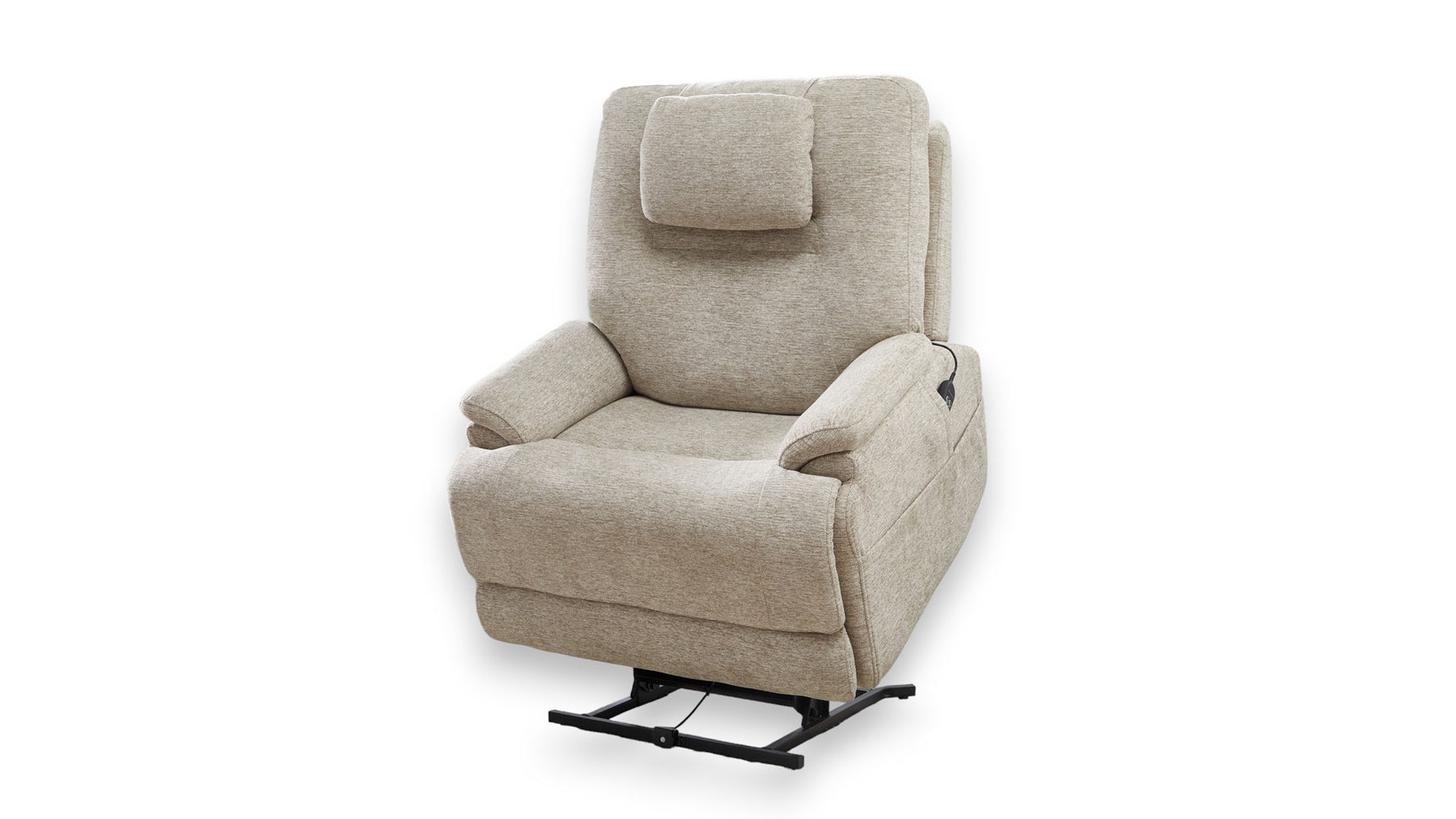 MacZcliner Light Tan P5 – Sillón reclinable eléctrico con función de elevación, calefacción y masaje | Sillón de descanso asistido