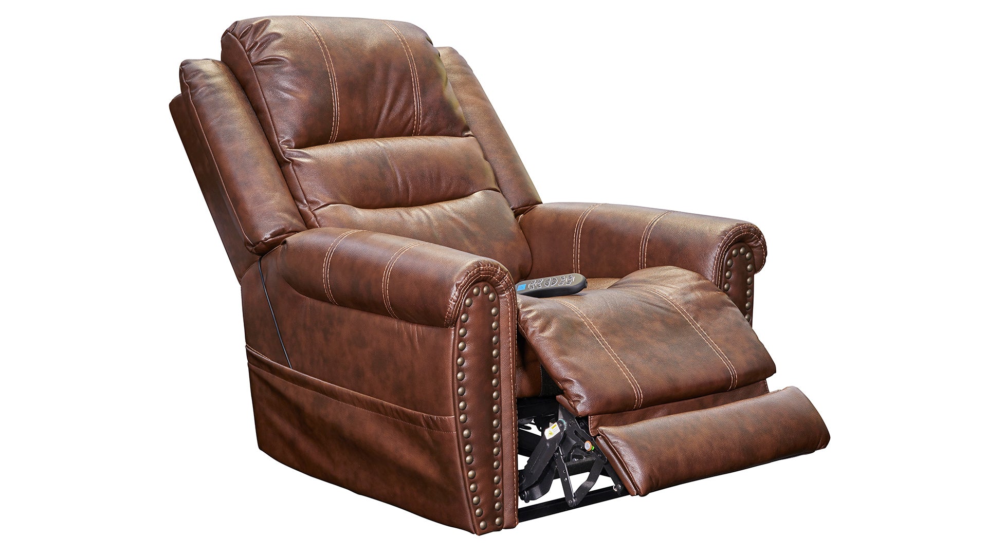 Sillón elevador eléctrico Oscar Pecan P3: sillón reclinable de doble motor y gran resistencia con capacidad para 159 kg | Gallery Furniture