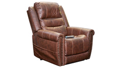 Sillón elevador eléctrico Oscar Pecan P3: sillón reclinable de doble motor y gran resistencia con capacidad para 159 kg | Gallery Furniture