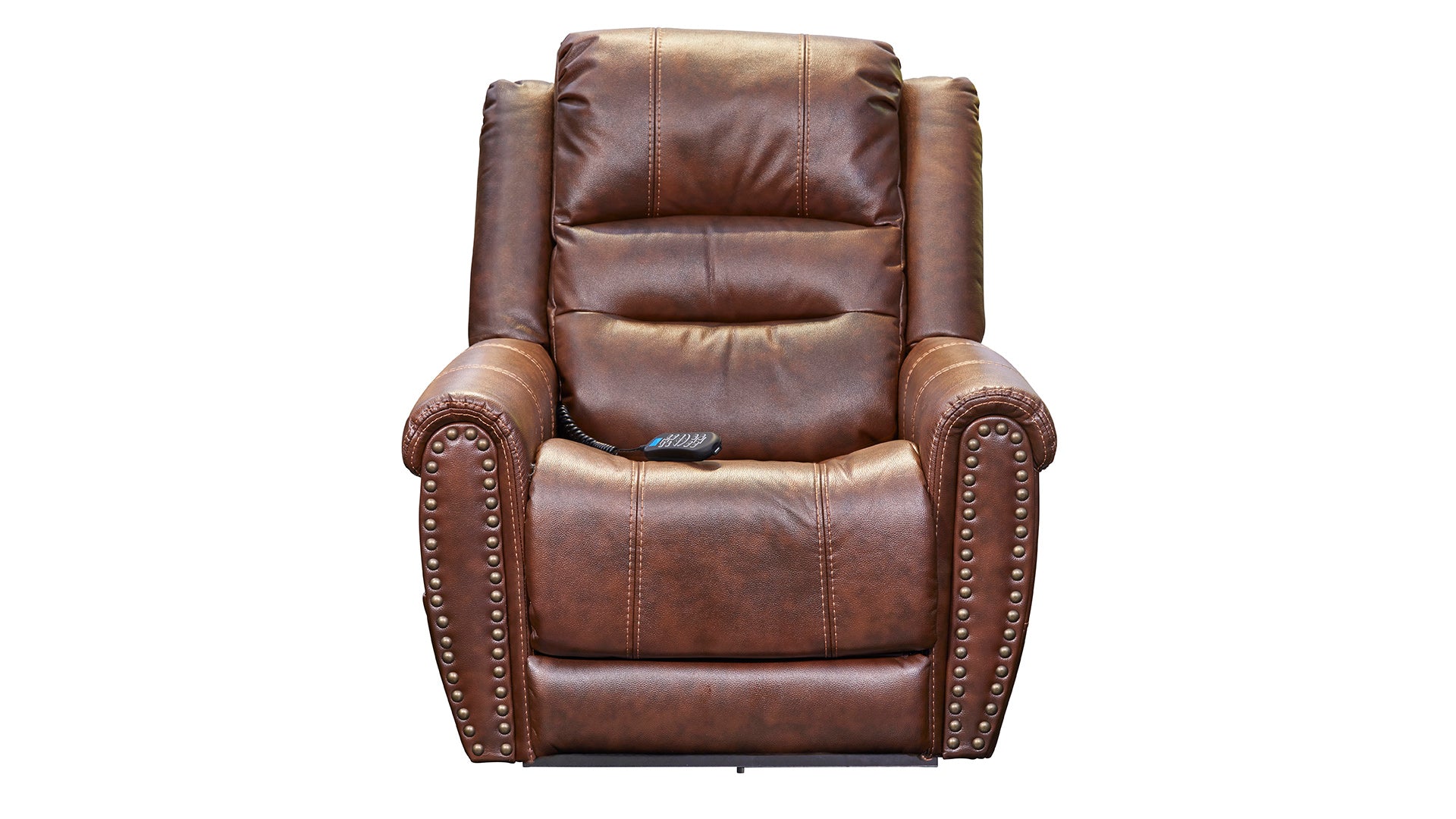 Sillón elevador eléctrico Oscar Pecan P3: sillón reclinable de doble motor y gran resistencia con capacidad para 159 kg | Gallery Furniture