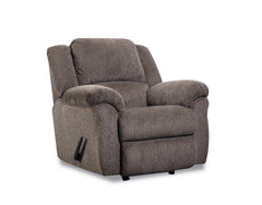 Gray recliner chair on a white background