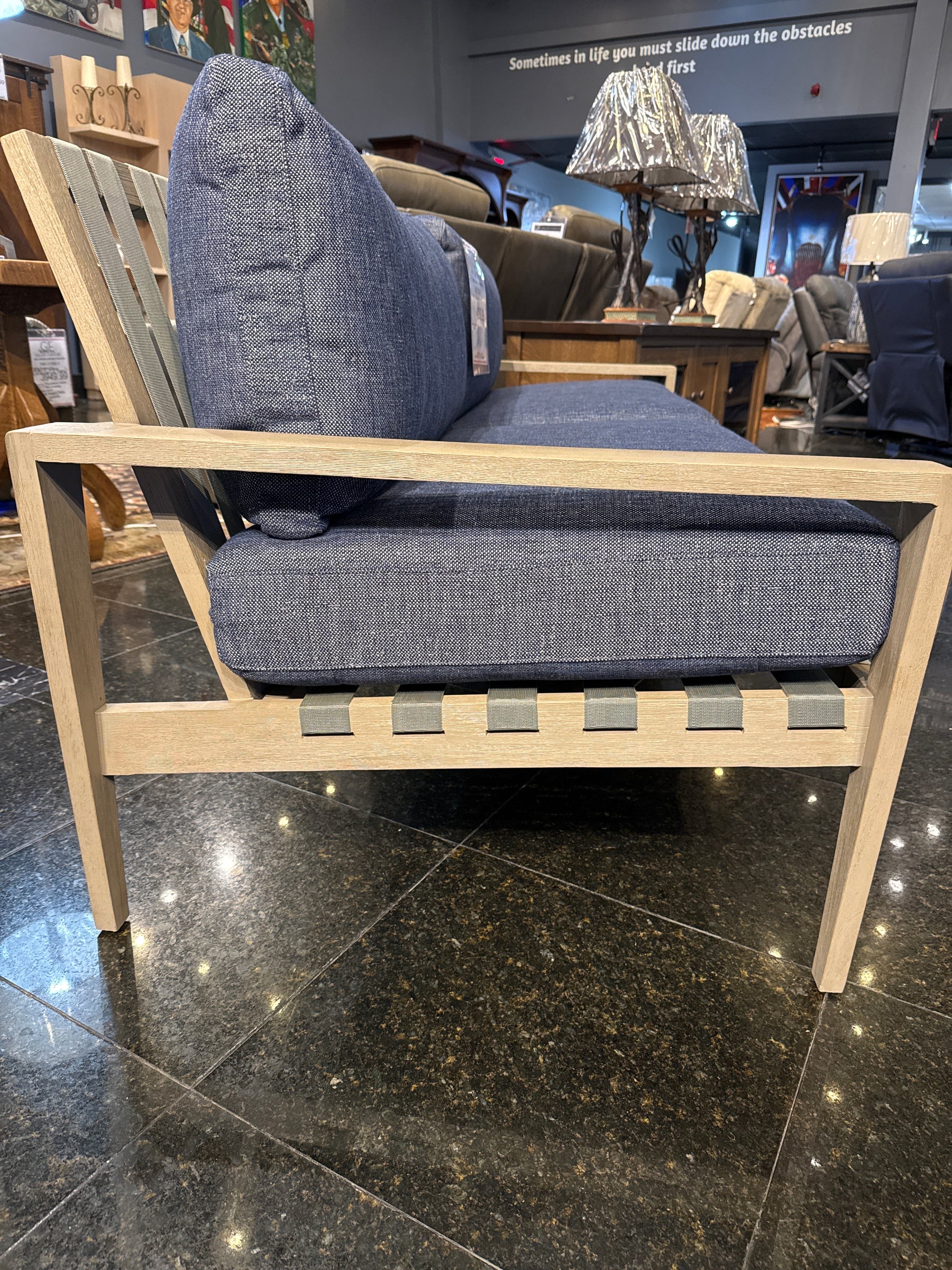 Forte Blue Outdoor Sofa