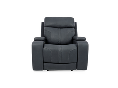 Indigo Twilight Leather Match Power Recliner with Immersive Audio – Upholstered Living Room Chair with USB | Gallery Furniture