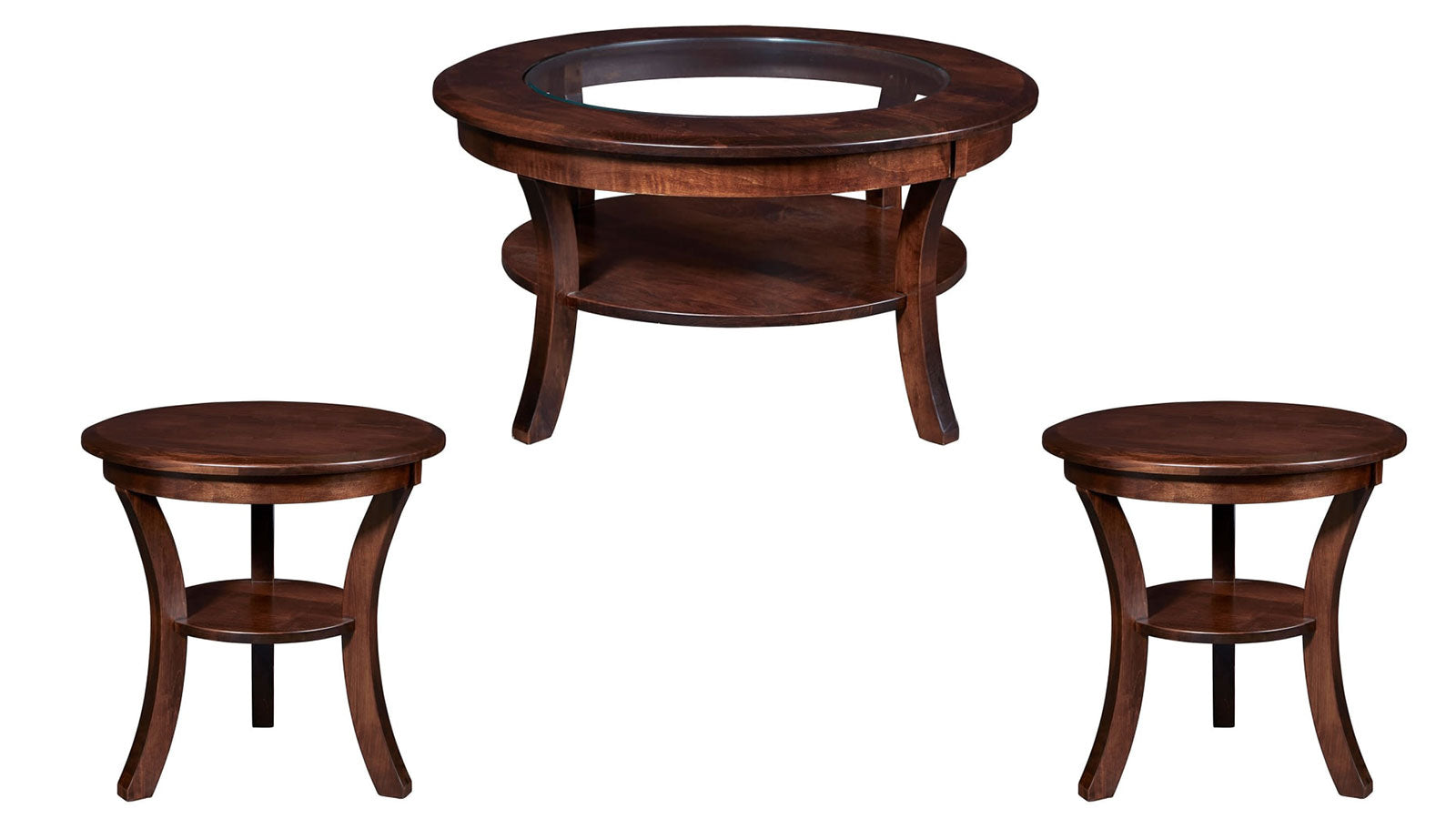Lindale 3pc Solid Wood Cocktail Set