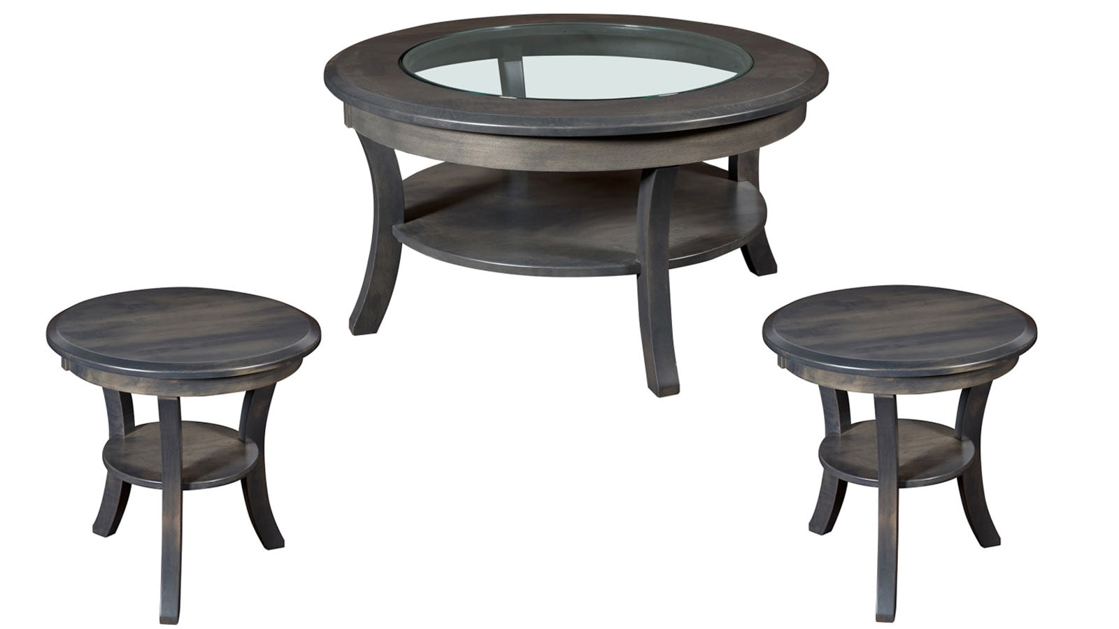 3 Pc Sierra Gray Cocktail & End Table Set