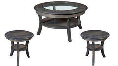 3 Pc Sierra Gray Cocktail & End Table Set