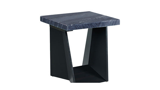 3 Pc Dark Marble Cocktail & 2 End Table Set