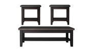 3 Pc. San Antonio Antique Slate Cocktail & 2 End Table Set
