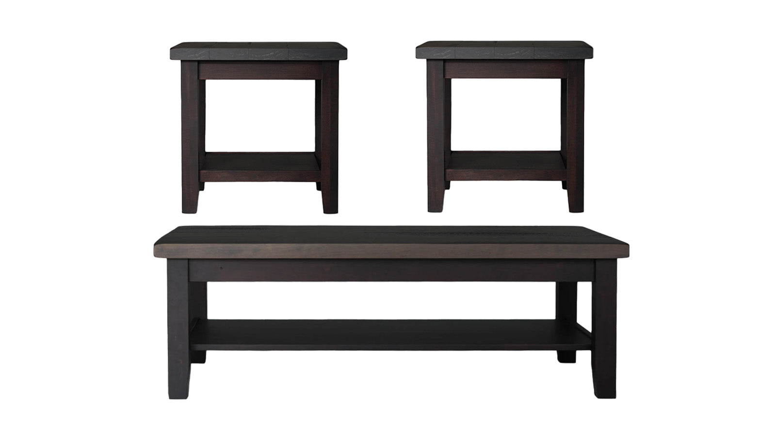 3 Pc. San Antonio Antique Slate Cocktail & 2 End Table Set