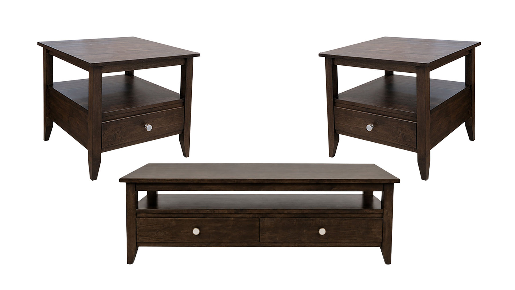 3-Piece Paris Maple Table Set | Amish Made | Gallery Furniture