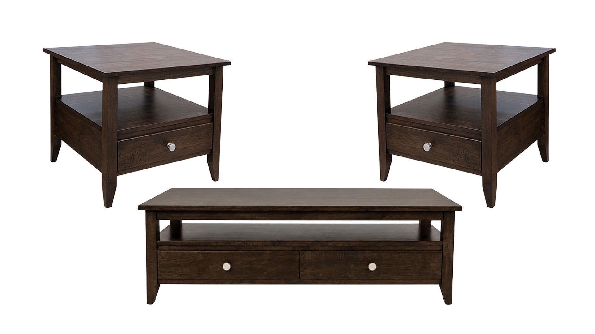 3-Piece Paris Maple Table Set | Amish Made | Gallery Furniture