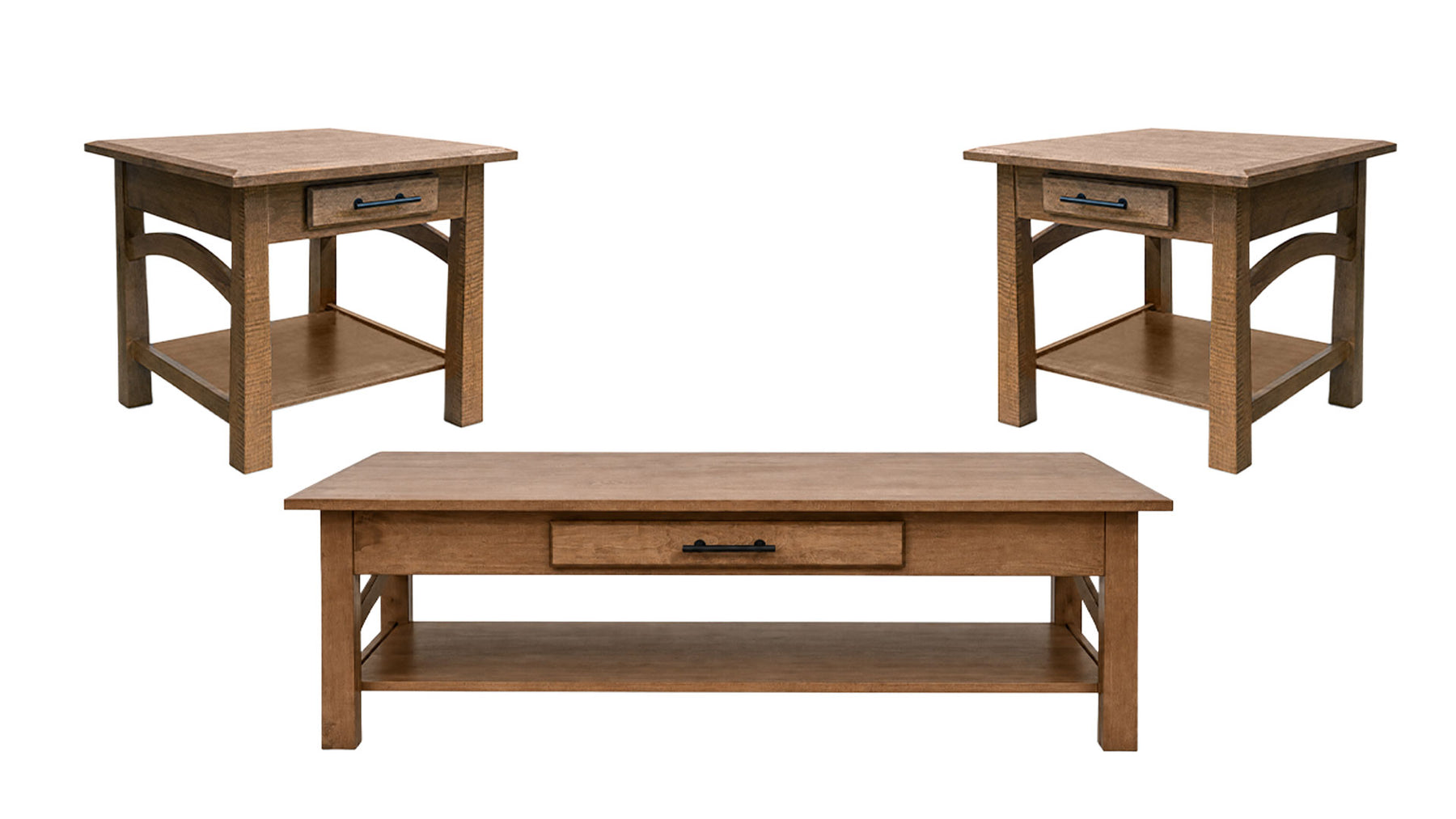 Beaumont 3-Piece Table Set | Amish-Made Solid Wood | Gallery Furniture