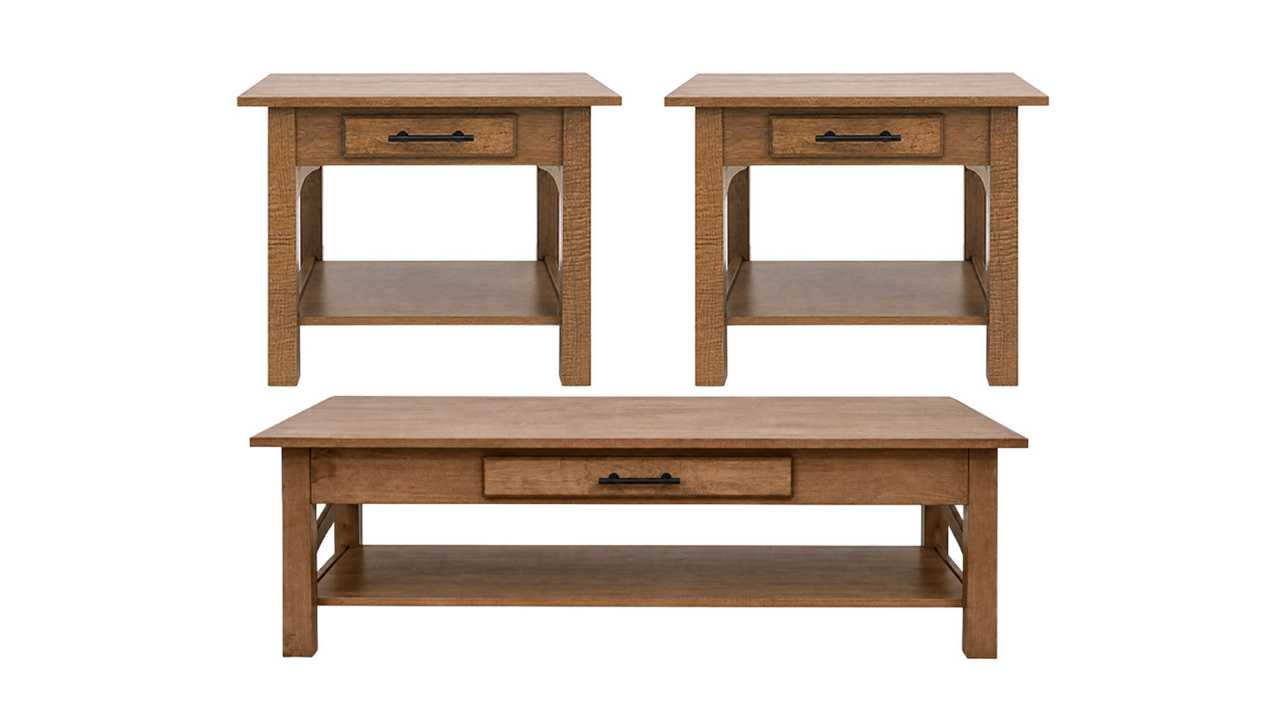Beaumont 3-Piece Table Set | Amish-Made Solid Wood | Gallery Furniture