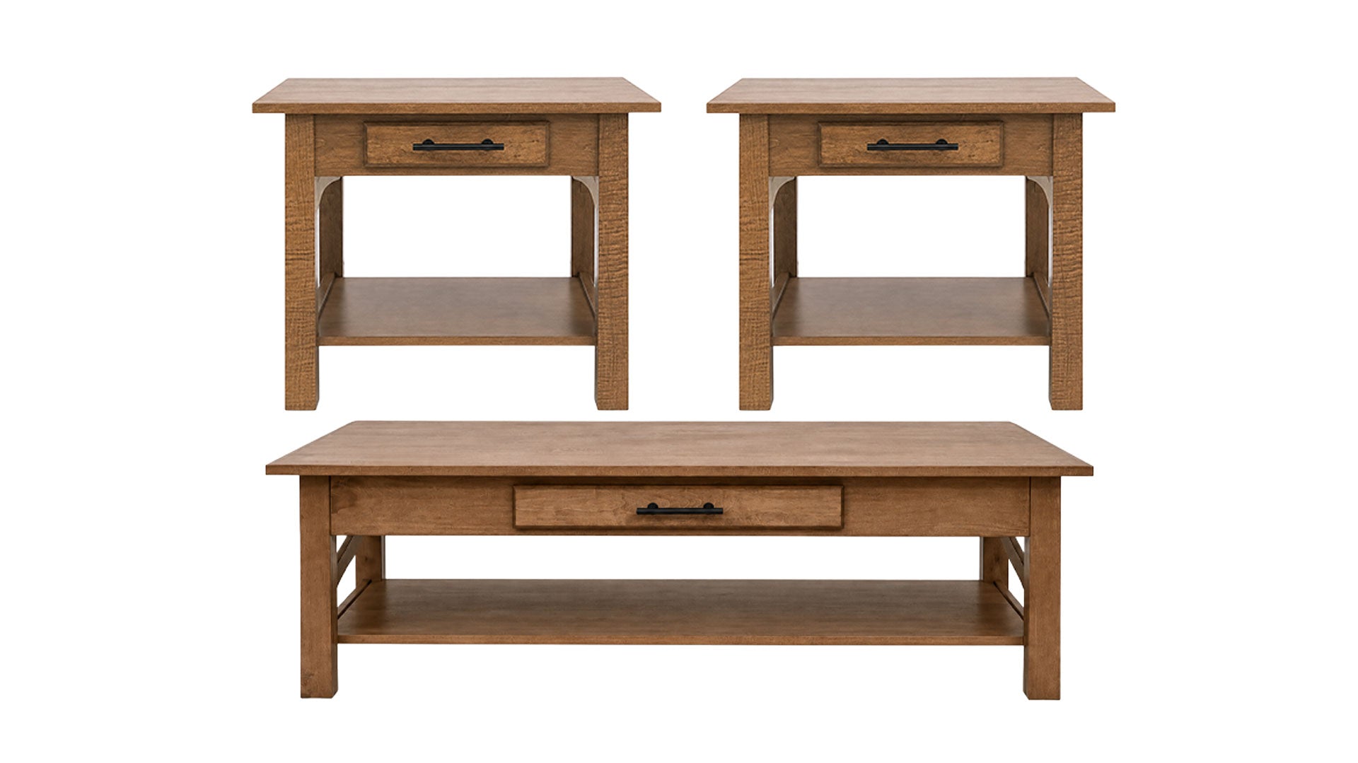 Beaumont 3-Piece Table Set | Amish-Made Solid Wood | Gallery Furniture