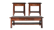 3 Pc. Beaumont Brown Cocktail & 2 End Table Set
