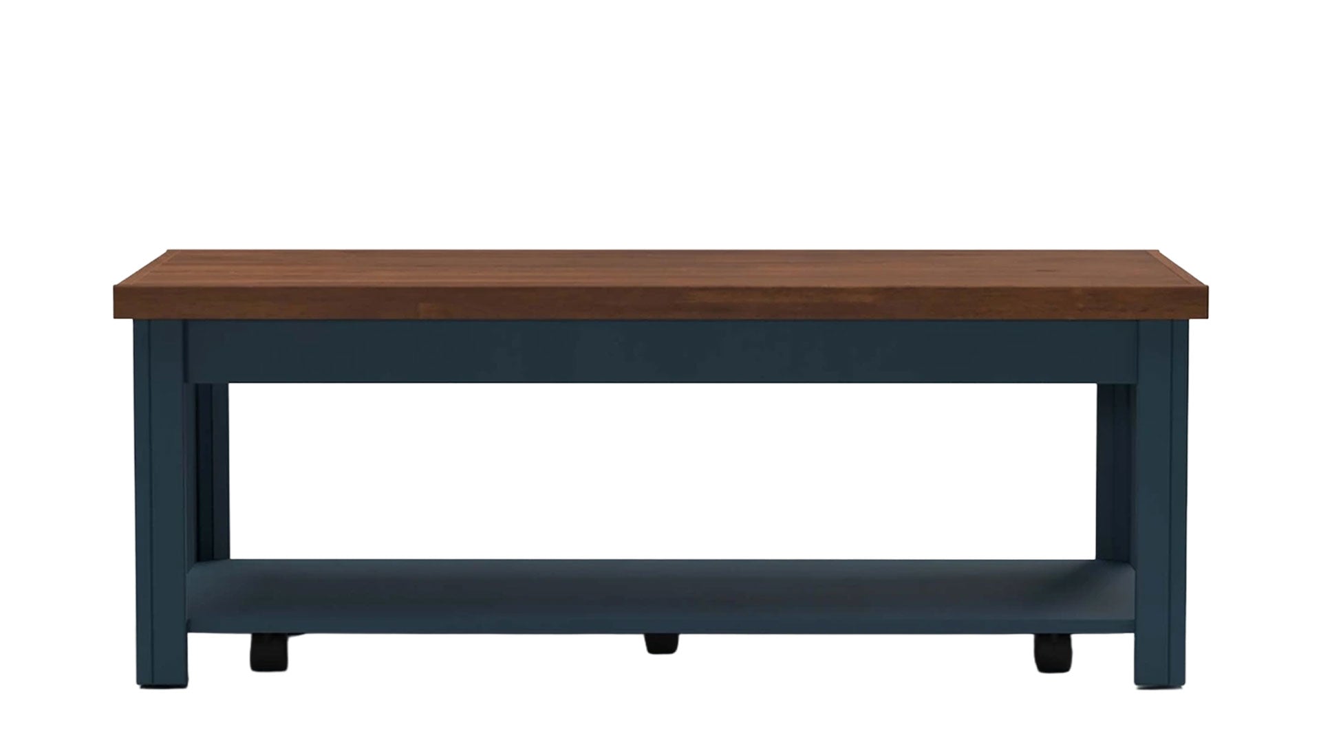 Nantucket Blue Denim Coffee Table with Whiskey Top