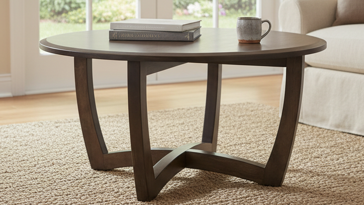 Hannah 42in Round Solid Maple Cocktail Table