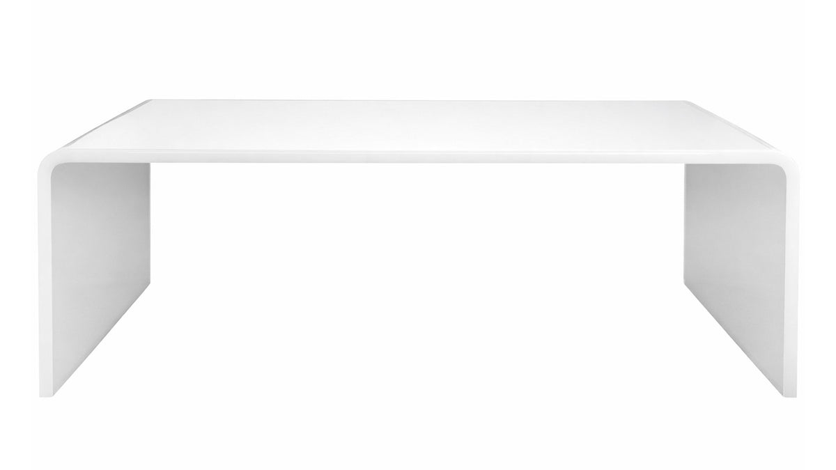 Waterfall White Acrylic Coffee Table