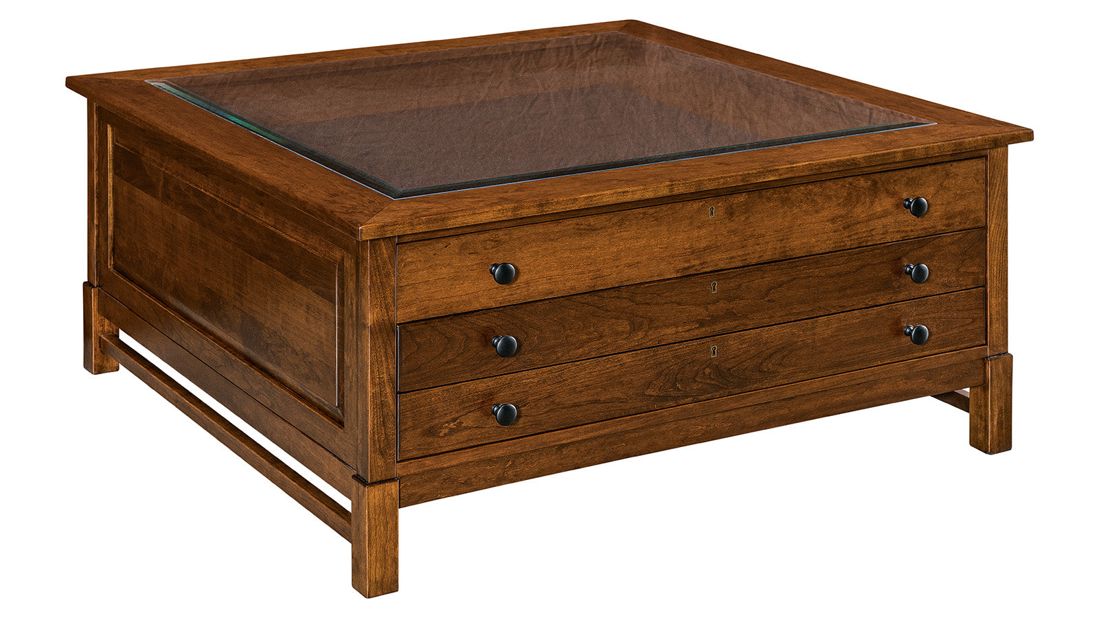 Bob Timberlake Glass Top Cocktail Table