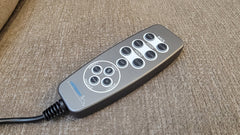 Control panel with buttons on a textured surface