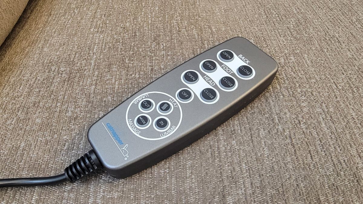 Control panel with buttons on a textured surface