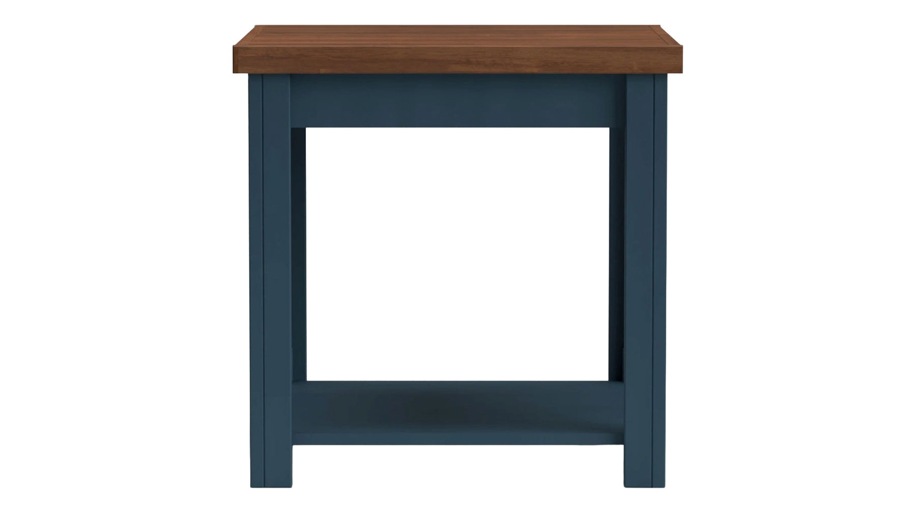 Nantucket Blue Denim End Table with Whiskey Top