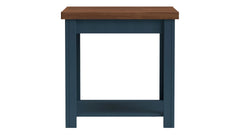 Nantucket Blue Denim End Table with Whiskey Top