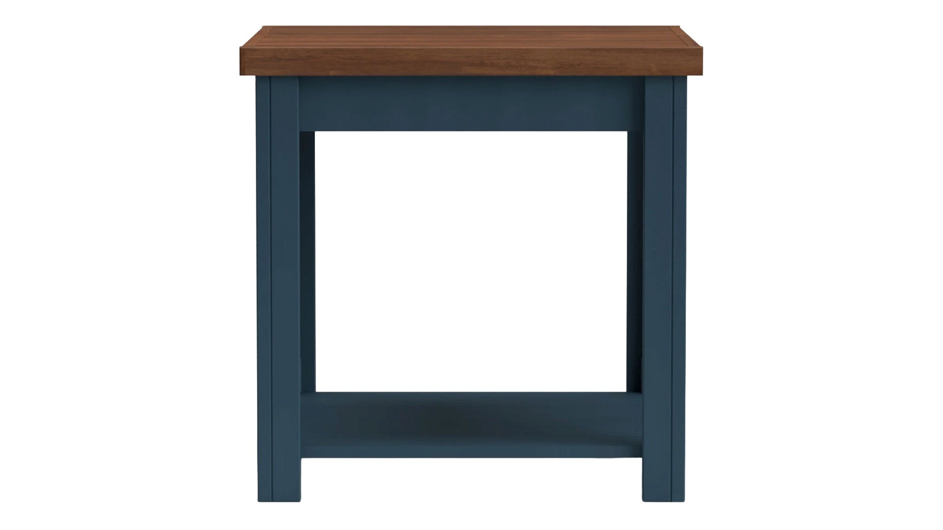 Nantucket Blue Denim End Table with Whiskey Top