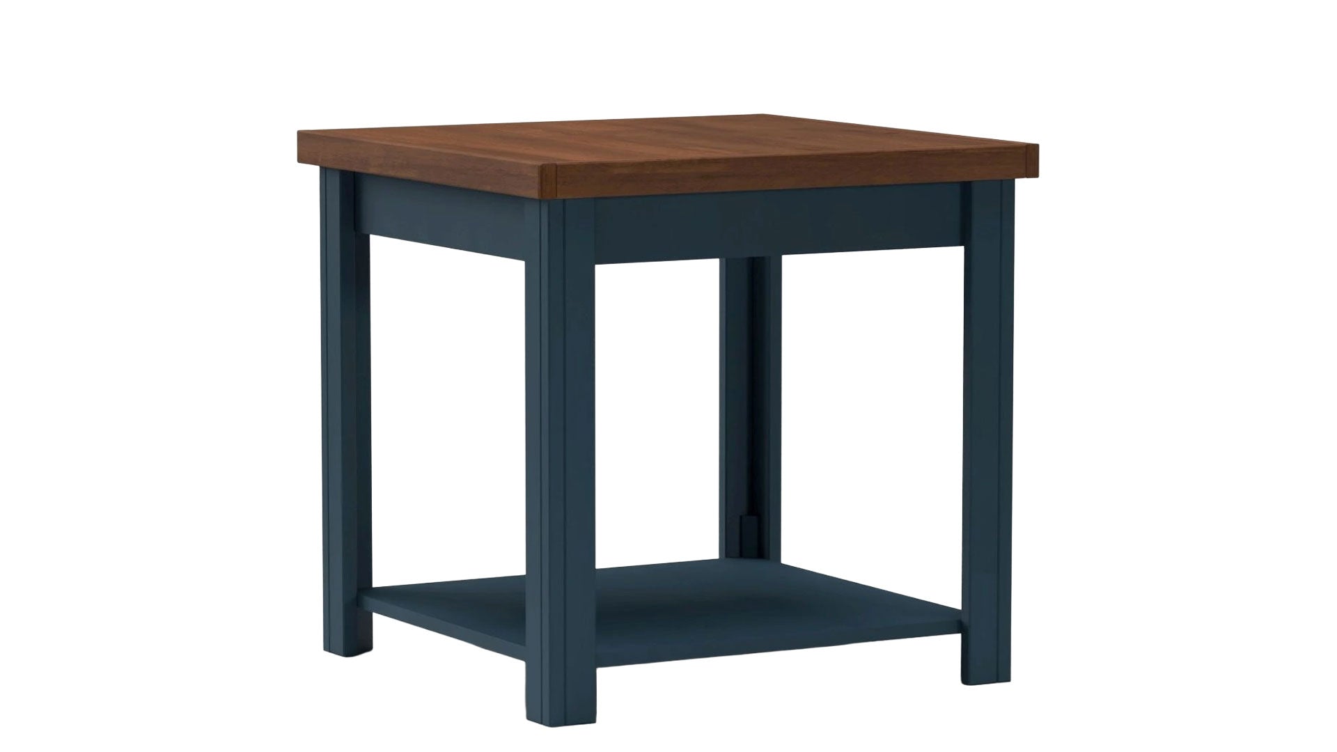 Nantucket Blue Denim End Table with Whiskey Top