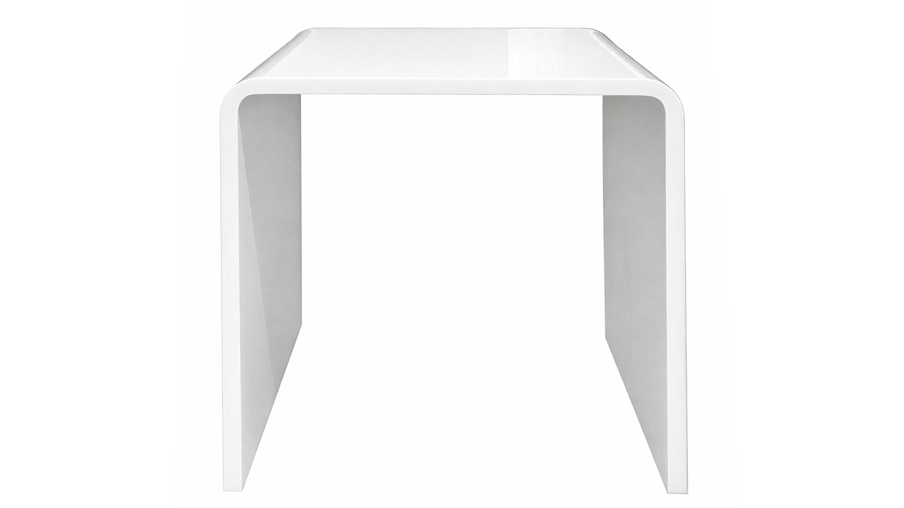 Waterfall White Acrylic End table