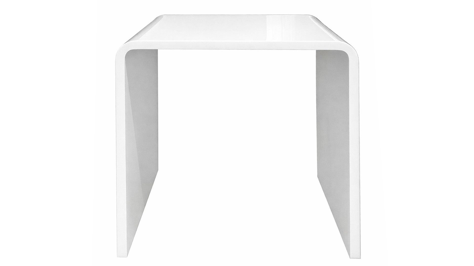 Waterfall White Acrylic End table