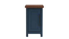Nantucket Blue Denim Chairside Table with Whiskey Top
