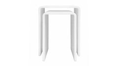 2pc Waterfall White Acrylic Nesting Tables