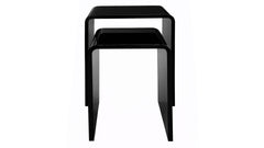 2pc Waterfall Black Acrylic Nesting Tables