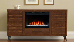 64" Realcozy Malibu Bourbon Fireplace Console