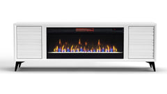 Chimenea eléctrica de 78" Realcozy Malibu White