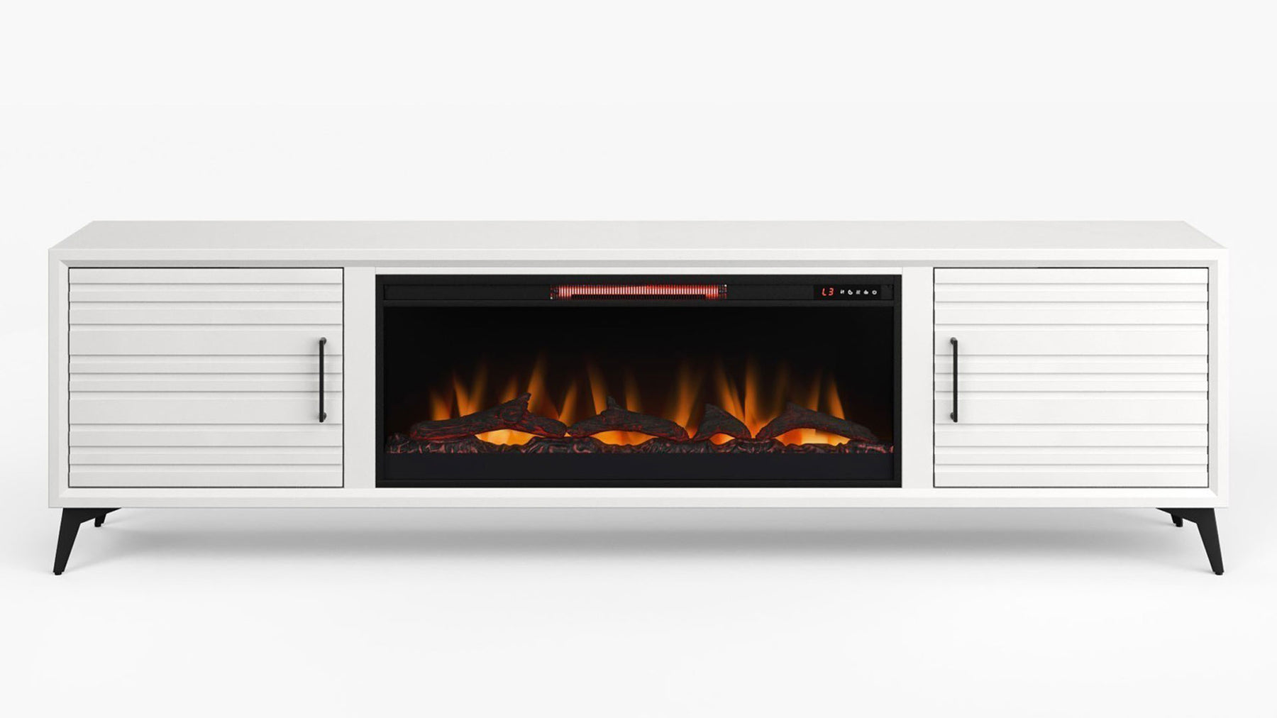 Chimenea eléctrica de 95" Realcozy Malibu White