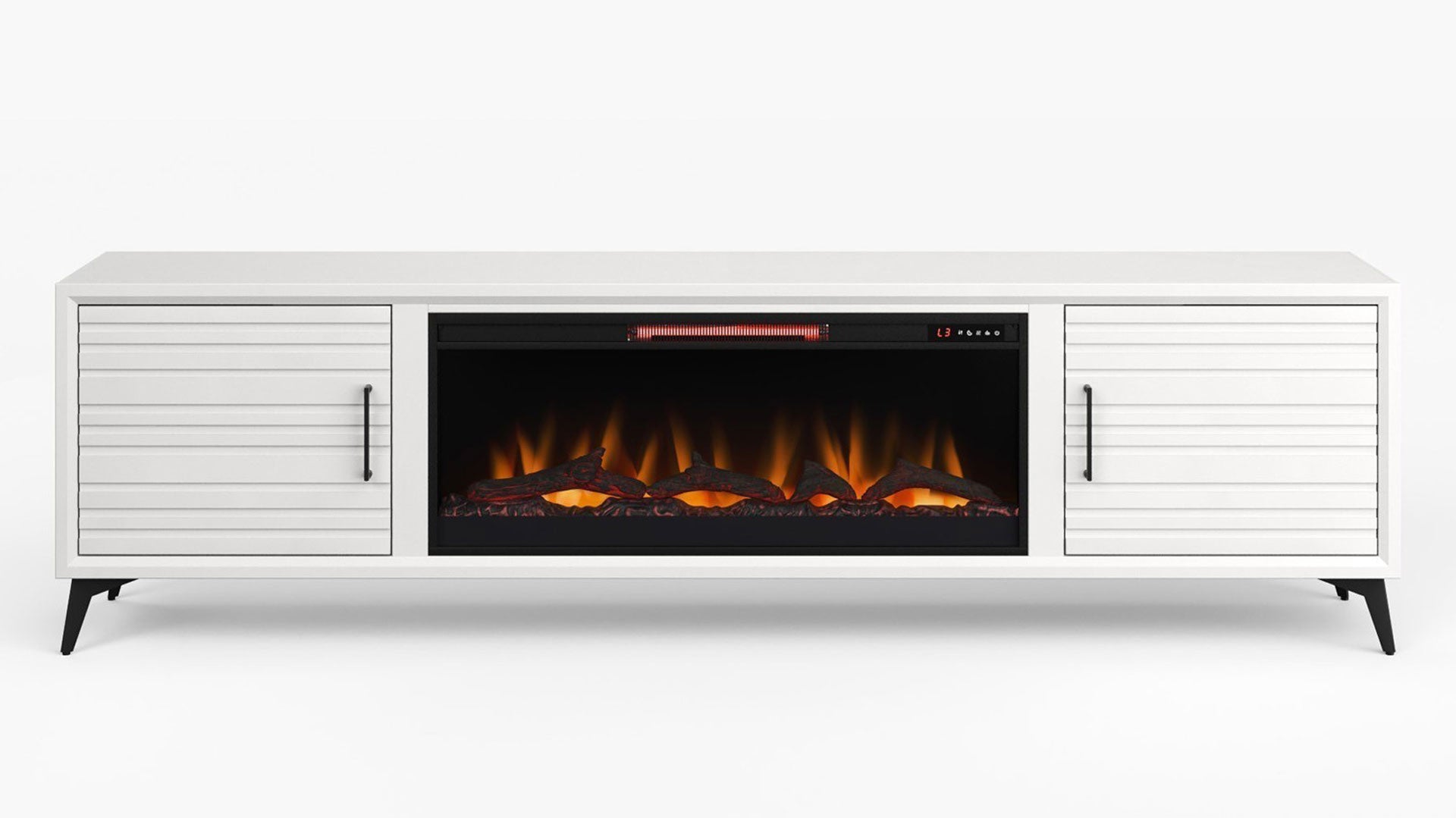 Chimenea eléctrica de 95" Realcozy Malibu White