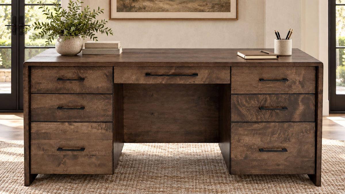 Nova Executive Solid Wood Desk | Gallery Furniture