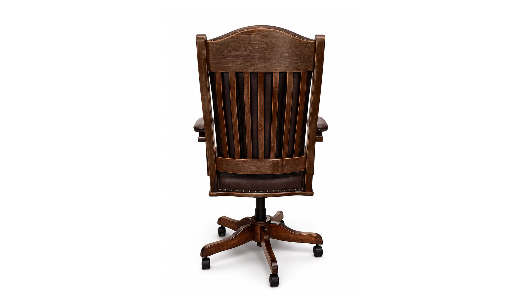 250 Years Strong Leather Desk Arm Chair | Amish Made | Made in USA | Gallery Furniture
