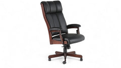Clark Silla de oficina de cuero negro