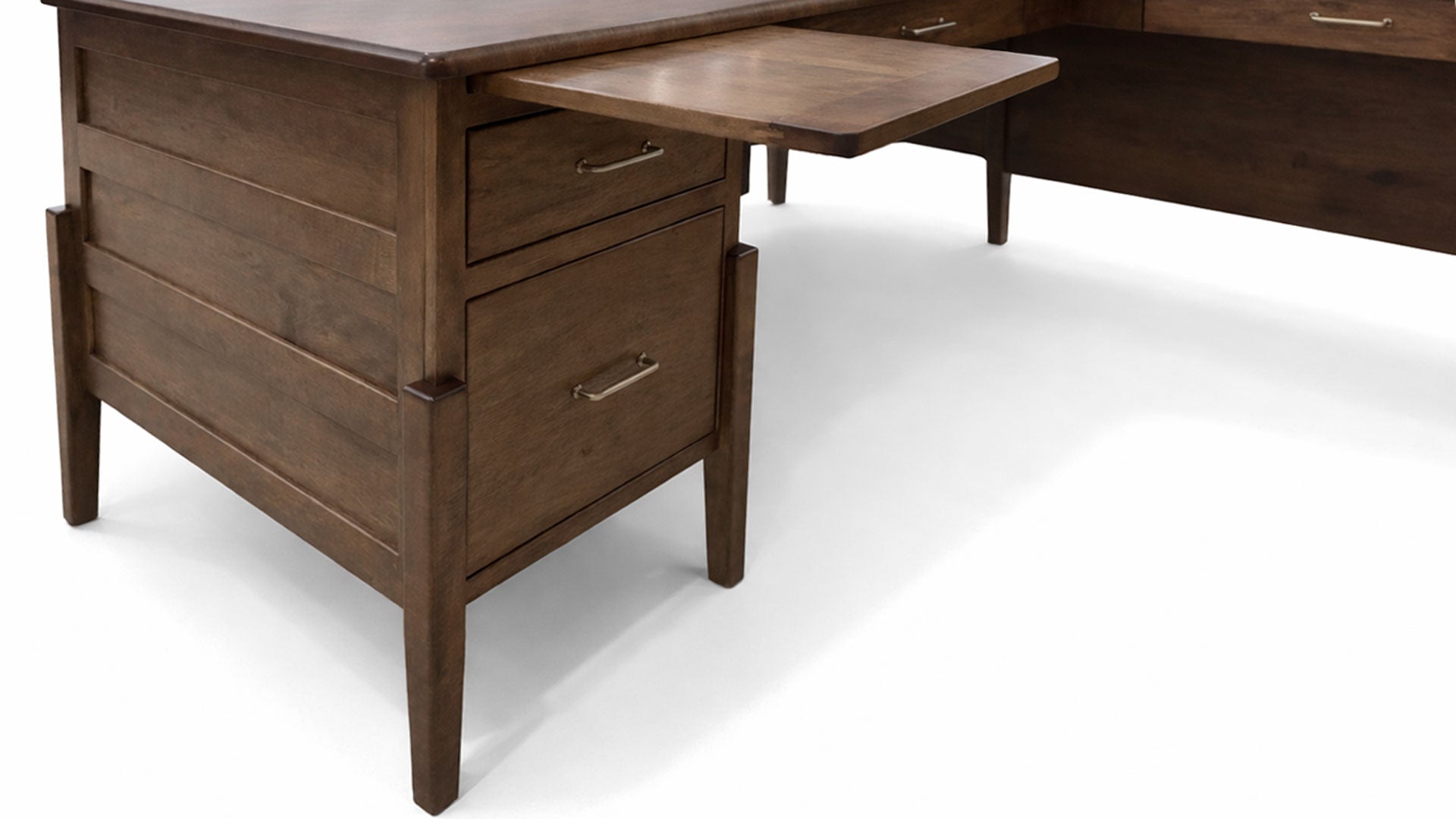 La-City desk pullout maple interior almond finish