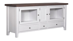 Farmhouse White 80” TV Stand