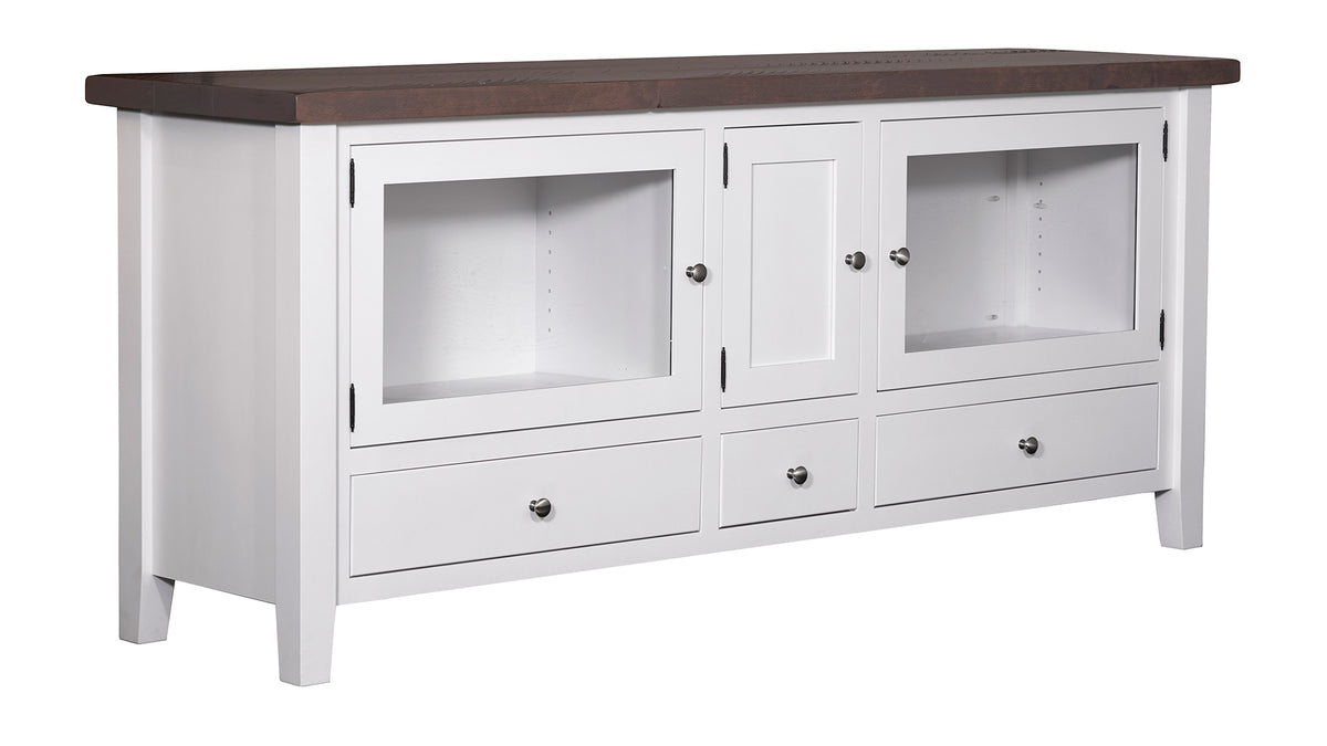 Farmhouse White 80” TV Stand