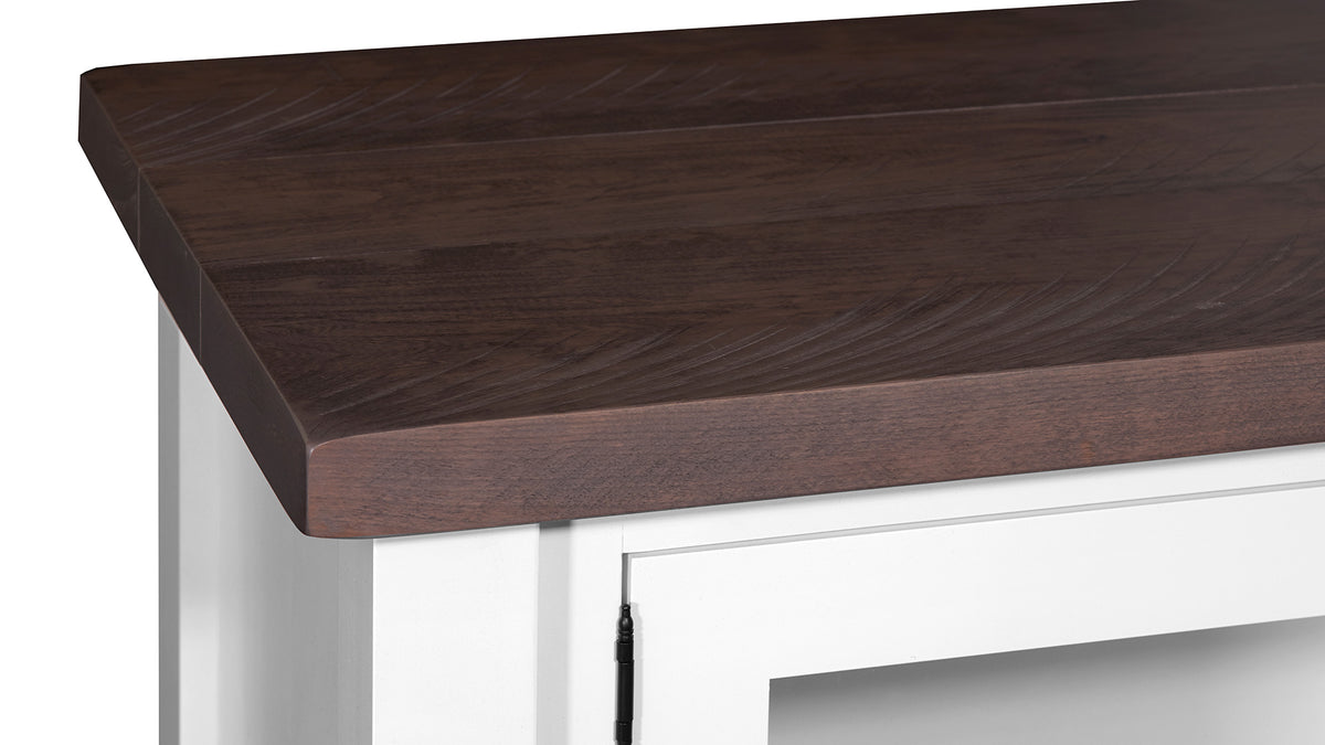 Farmhouse White 80” TV Stand