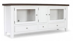 Farmhouse White 80” TV Stand