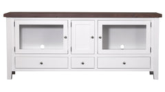 Farmhouse White 80” TV Stand