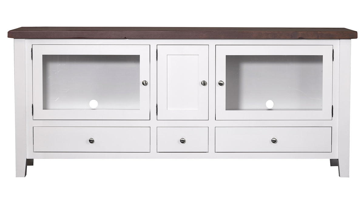 Farmhouse White 80” TV Stand